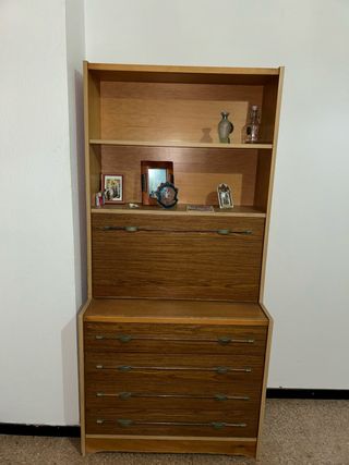 Cómoda Alta Estantes Secreter Retro Nórdico