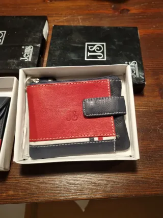 Juego Cartera y Monedero JS Azul y Rojo