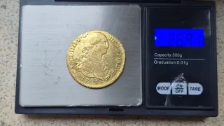 8 Escudos Oro Carlos IV 1791 Popayán