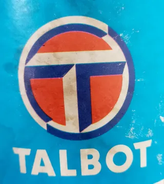 Lata bote de pintura Talbot azul baltico