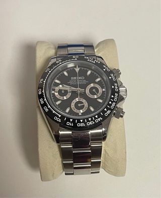 Reloj Seiko Daytona-Panda Negro/Plateado