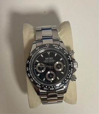 Reloj Seiko Daytona-Panda Negro/Plateado