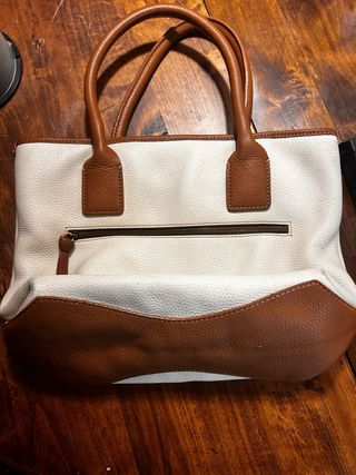Bolso Tous Blanco y Marrón Piel