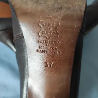 Botines Dorotea Piel Marrón y Naranja