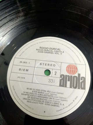 Rocío Dúrcal Canta a Juan Gabriel Vol. 2 Vinilo LP
