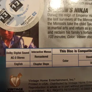 DVD Sonny Chiba Samurai 3 Películas