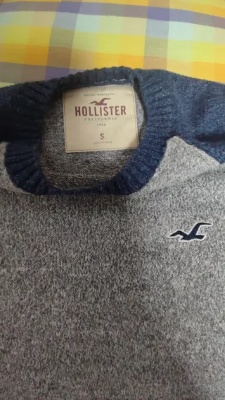 Jersey Hollister S Gris Manga Ranglan