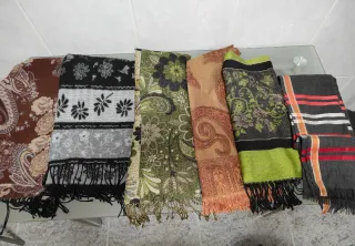 Lote 6 bufandas estampadas