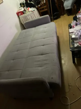 Sofá Cama Gris Tela