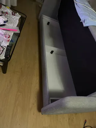 Sofá Cama Gris Tela