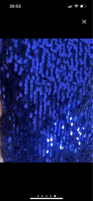 Vestido largo lentejuelas azul/morado