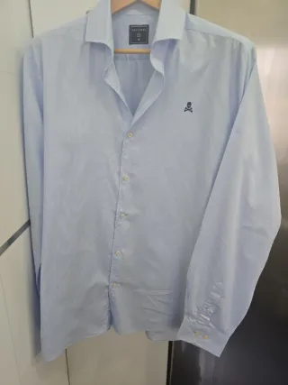 Camisa Scalpers Talla 44 Azul.