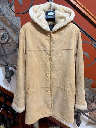 Cappotto Montone Pelle scamosciata Donna Vintage