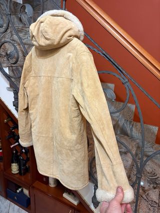 Cappotto Montone Pelle scamosciata Donna Vintage