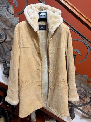 Cappotto Montone Pelle scamosciata Donna Vintage
