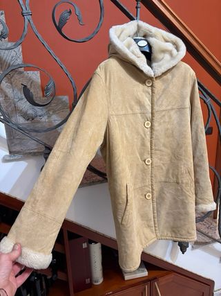 Cappotto Montone Pelle scamosciata Donna Vintage
