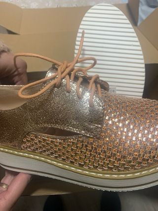 Zapatos de fiesta dorados T 37