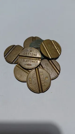 8 gettoni telefonici anni 70