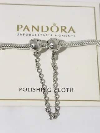 Charm Cadena Seguridad Estrellas y Castillo Disney