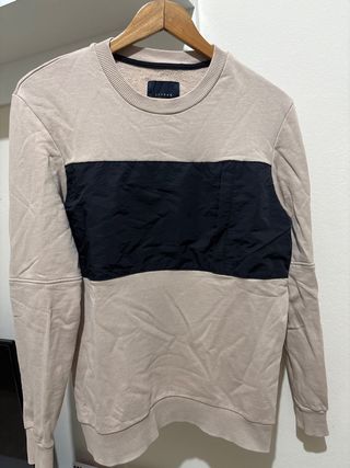 Sudadera LEFTMAN beige y negra