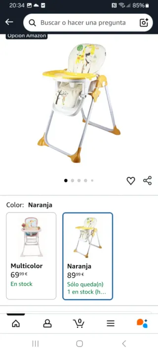 Trona de bebé 3 posiciones