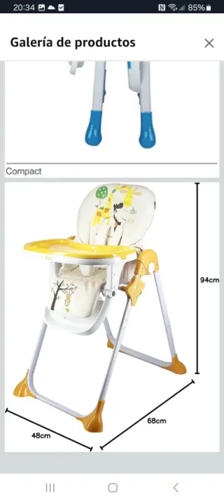 Trona de bebé 3 posiciones