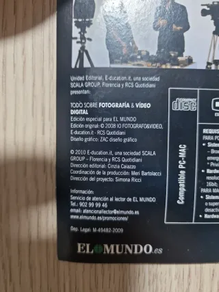 Lote de guías de fotografia y video.