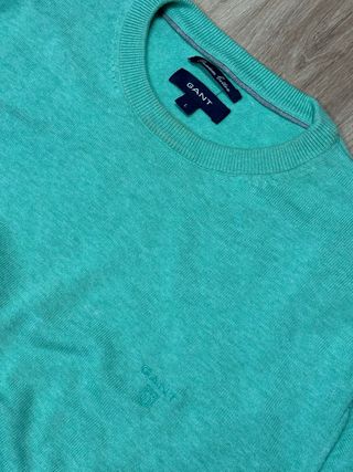 Sweater GANT Mint Green Classic Crewneck Modern