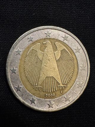Moneda 2€ Alemania 2008 F error bisel