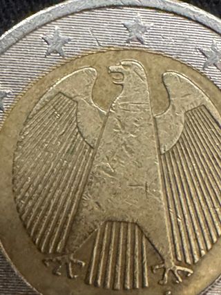 Moneda 2€ Alemania 2008 F error bisel