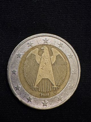 Moneda 2€ Alemania 2008 F error bisel