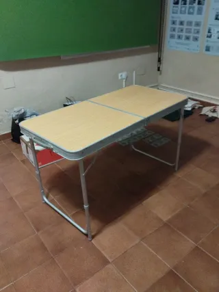 Mesa de camping plegable madera