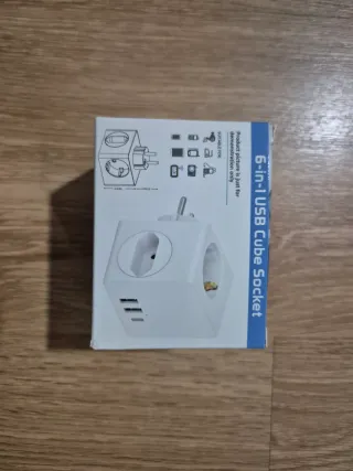 Cubo Ladron Enchufes Multiple con USB y Tipo C