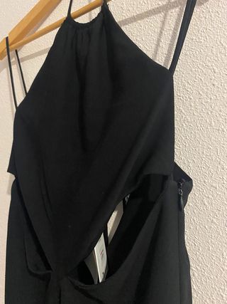 Vestido Zara Negro Largo Cut Out Edición Limitada