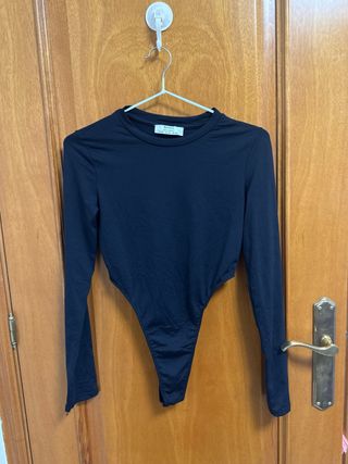 Body Bershka Negro Manga Larga Talla M
