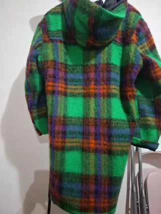 Abrigo Zara cuadros multicolor