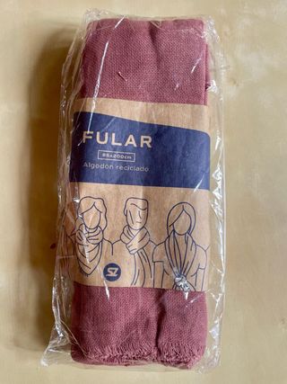 Fular rosa 85x200cm Algodón reciclado