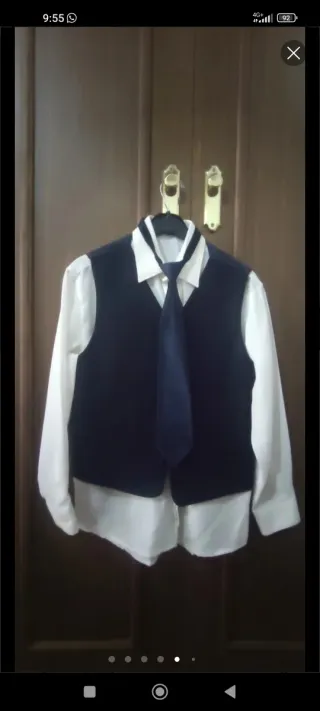 Traje Comunión Niño Negro Talla 10 años