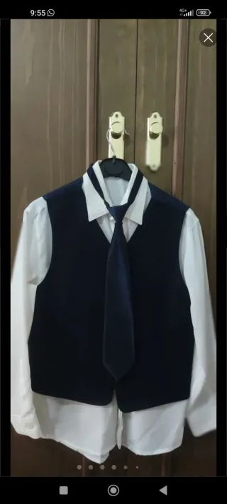 Traje Comunión Niño Negro Talla 10 años