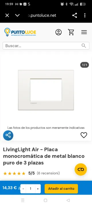 Placa Metal Blanco Monocromática
