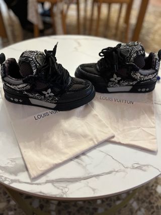 Louis Vuitton Skate Nere-Grigie con brillantini