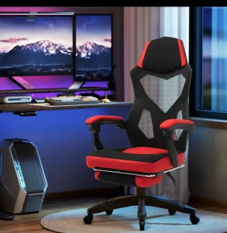 Silla oficina Negra y Roja