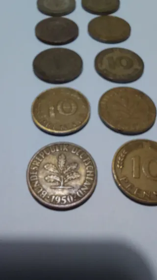 Lotto 5 monete 10 Pfennig Repubblica Tedesca