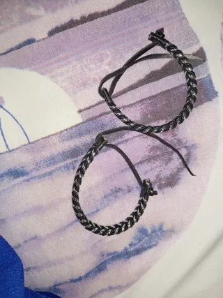 Conjunto de 2 pulseras cuero trenzado