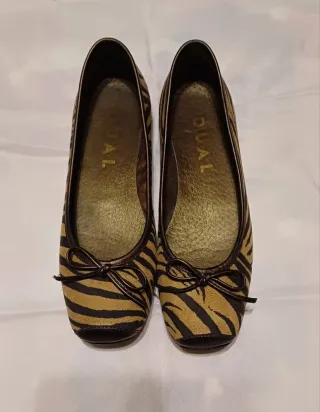 Bailarinas animal print suela goma
