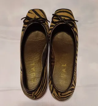 Bailarinas animal print suela goma