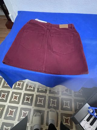 Falda tejana roja talla L