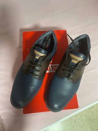 Zapatos Pikolinos Hombre Azul/Marrón