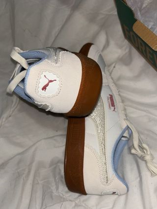 Zapatillas Puma Palermo Beige y Azul