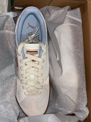 Zapatillas Puma Palermo Beige y Azul